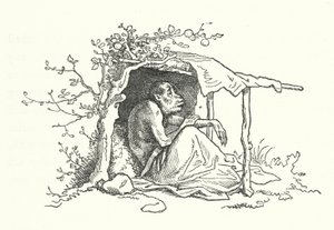 Los dos simios (grabado) de German School