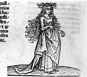 La Virgen - en Tratado de Johannes Angeli De Magnisconnectionibue annorum revolutionibus ac eorum pefectionibus. Augsburgo, Erhard Ratdolt de German School