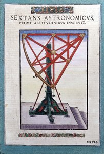 El sextante astronómico en “Astronomiae instituatae machanicia” por Tycho Brahe (1546 - 1601), Wandsbeck de German School