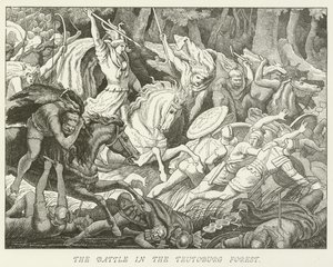 La batalla en el bosque de Teutoburgo