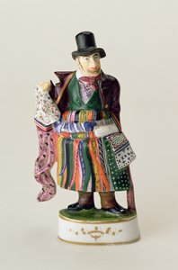 El vendedor de pañuelos, figura de Meissen al estilo de Johann Joachim Kandler (1706-75) (cerámica) de German School