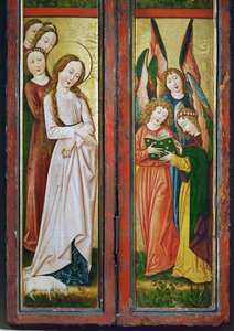 La leyenda de Santa Inés (pintura sobre madera) de German School