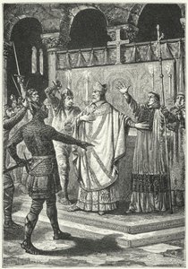 El asesinato de Tomás Becket en la catedral de Canterbury de German School