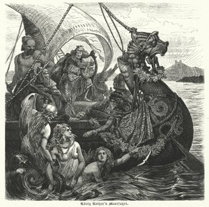 El viaje marítimo del rey Rother (grabado) de German School