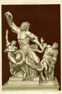 La estatua de Laocoonte y sus hijos c.1890 de German School