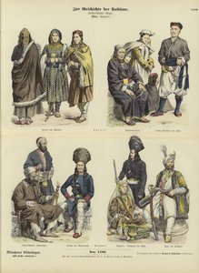 Trajes tibetanos y cachemires, siglo XIX