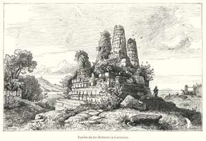 Tumba de los Horacios y los Curiacios, guerreros de la leyenda romana antigua de German School