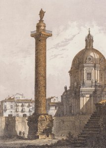 Columna Trajana, Roma (litografía en color)