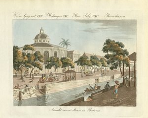 Vista de una parte de la ciudad de Batavia de German School