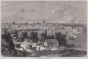 Vista de Burdeos, Francia de German School