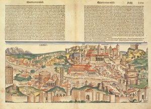 Vista de la ciudad de Roma, del Crónica de Núremberg por Hartmann Schedel (1440-1514) 1493 de German School