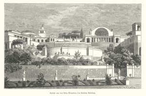 Villa del emperador romano Adriano en Tívoli, Italia