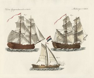 Buques de guerra de diferentes tipos de German School