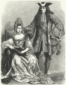Guillermo III y María II, Rey y Reina de Inglaterra (grabado) de German School