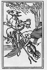 Brujas transformadas en animales grabado de 1489 en “De lamiis et pythonicis mulieribus” por Ulrich Molitor