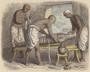 Envolviendo una momia en el Antiguo Egipto de German School
