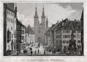 Wurzburgo (grabado, ca. 1830) de German School
