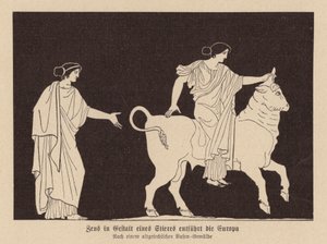 Zeus, en forma de toro, raptando a Europa (lito)