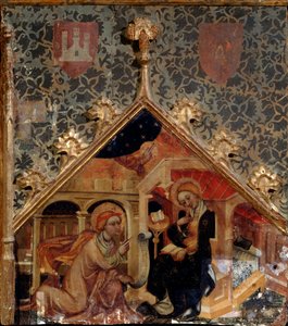 La Anunciación, siglo XV de German master.