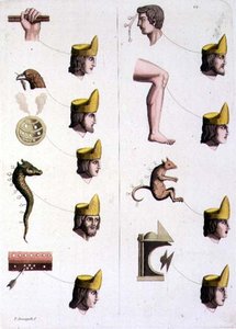 Objetos que representan a los reyes mexicanos de Gerolamo Fumagalli