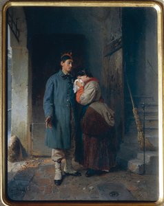 La salida de los reclutas de 1866, por Gerolamo Induno de Gerolamo Induno