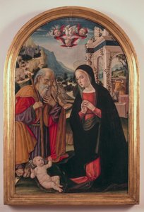 Adoración del Niño, hacia 1490-1525, de Girolamo Benvenuto (1470-1524) de Gerolamo di Benvenuto