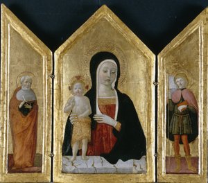 Madonna y Niño con dos Santos de Gerolamo di Benvenuto