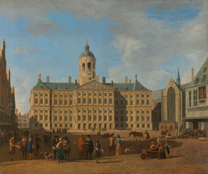El Ayuntamiento en la Plaza Dam en Ámsterdam de Gerrit Adriaenszoon Berckheyde