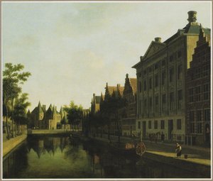 Vista del Kloveniersburgwal con el Waag y la Trippenhuis, Amsterdam