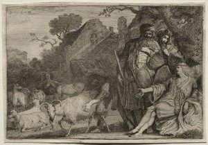 Un ángel anuncia el nacimiento del hijo de Abraham, 1638 de Gerrit Claesz. Bleker