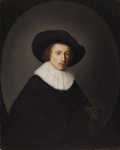 Retrato de un hombre con sombrero de Gerrit Dou