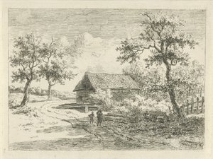 Paisaje con dos figuras en la carretera de Gerrit Jan Michaëlis