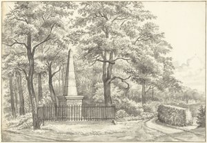 El monumento a Witte van Haemstede, fundado en 1817 por David Jacob van Lennep en Huis te Manpad en Heemstede