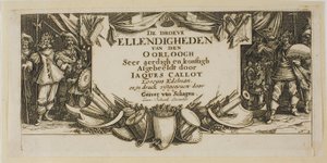 Frontispicio, de Las grandes miserias de la guerra de Gerrit Lucasz van Schagen