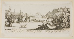 El pelotón de fusilamiento, lámina doce de Las grandes miserias de la guerra de Gerrit Lucasz van Schagen