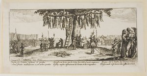 La horca, lámina once de Las grandes miserias de la guerra de Gerrit Lucasz van Schagen