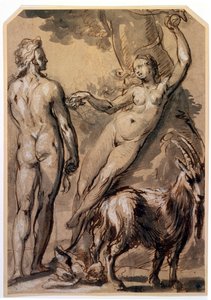 Adán y Eva. La Caída, finales de 1590 de Gerrit Pietersz