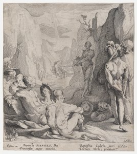 San Juan Bautista Predicando, 1593 de Gerrit Pietersz Sweelink