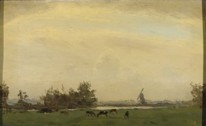 Paisaje de pradera en el Spaarne de Gerrit Willem Dijsselhof