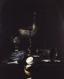 Naturaleza Muerta con Copa de Concha de Nautilus de Gerrit Willemsz. Heda