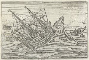 Descripción verdadera de tres viajes marítimos muy admirables.... de Gerrit de Veer