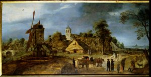 Calle de un pueblo de Gerrit van Honthorst