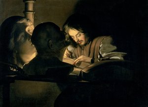 El artista trabajando de Gerrit van Honthorst