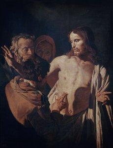 La Incredulidad de Santo Tomás, c.1620 (óleo sobre lienzo) de Gerrit van Honthorst