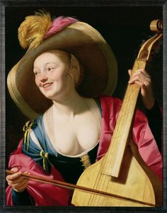 El jugador de Viola-da-gamba de Gerrit van Honthorst