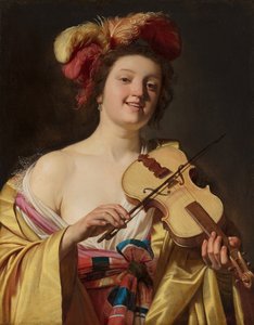 El violinista de Gerrit van Honthorst