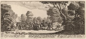 Descubrimiento de los Soldados Criminales de Gerrit van Schagen after Jacques Callot