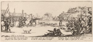 El pelotón de fusilamiento de Gerrit van Schagen after Jacques Callot