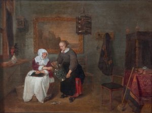 Un interior holandés de Gerritsz Quiringh van Brekelenkam