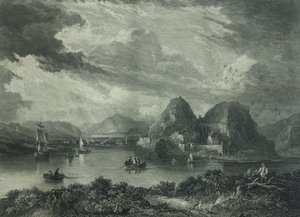 Castillo de Dumbarton, c.1880 (grabado) de Gershom Gourlay Cumming